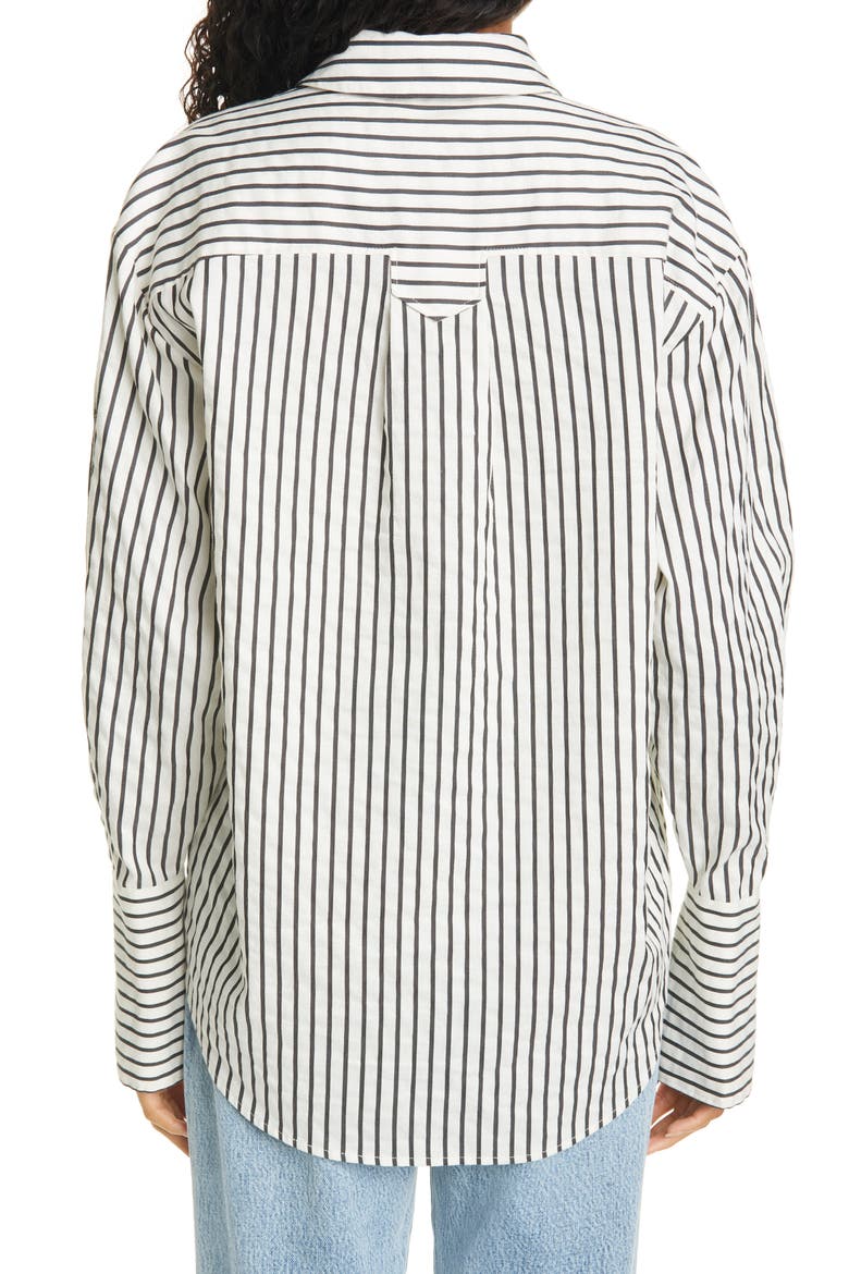 Whitney Stripe Popover Shirt, Alternate, color, BLANC MULTI