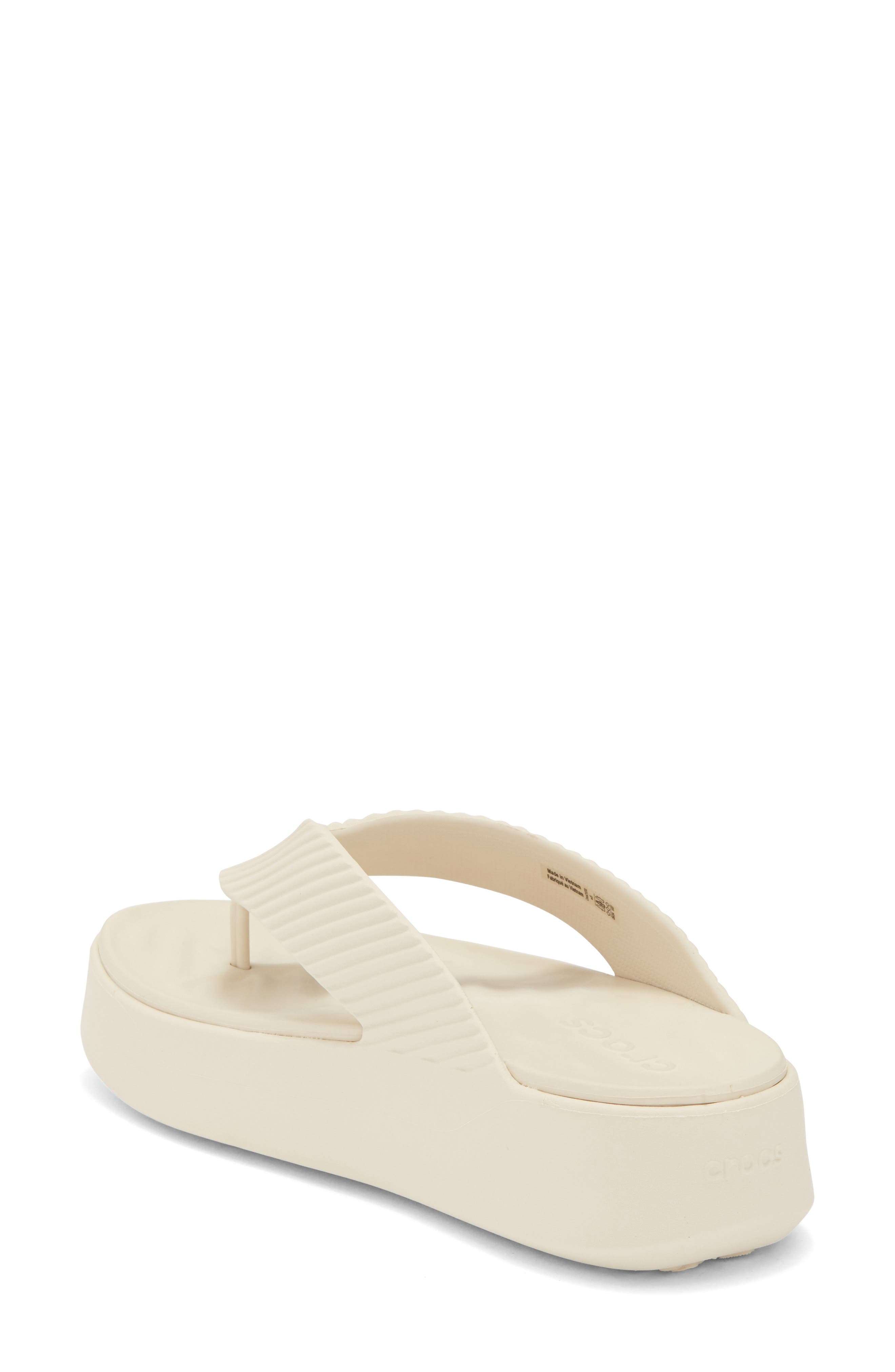 CROCS Getaway Groove Platform Flip Flop, Alternate, color, Sandstone