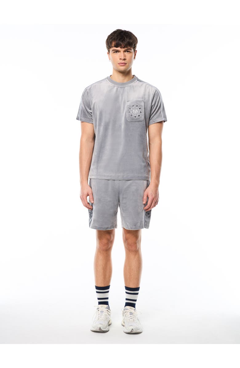 Sergio Tacchini Cresta Velour Pocket T-shirt, Alternate, color, Sleet