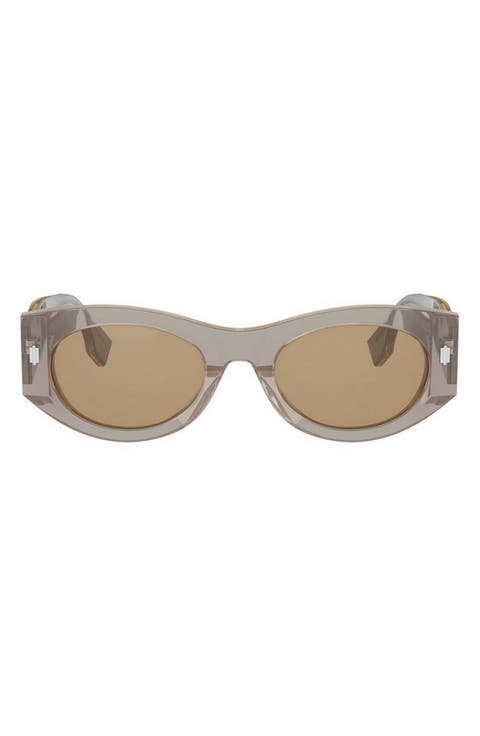 'Fendi Roma 52mm Oval Sunglasses