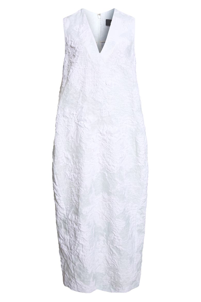 Lena Floral Silk Blend Jacquard Dress, Alternate, color, CELADON