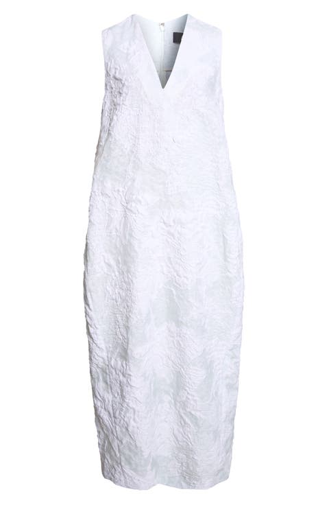 Lena Floral Silk Blend Jacquard Dress