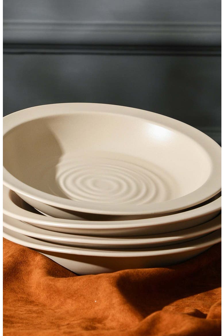 Orbit Stoneware 4-Piece Pasta Bowl Set, Alternate, color, Beige