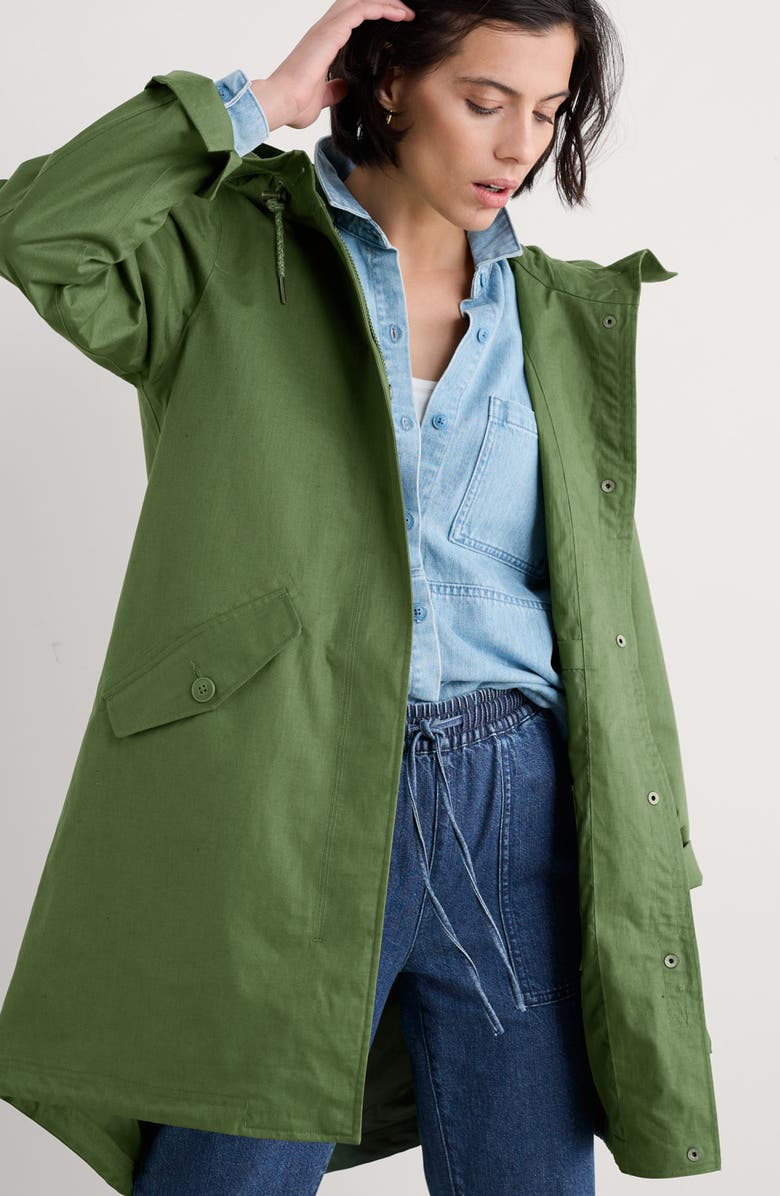 Seafaring Waterproof Linen & Cotton Hooded Coat