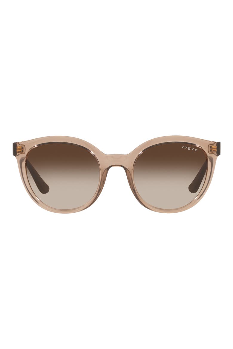 50mm Gradient Oval Sunglasses, Main, color, TRANSPARENT