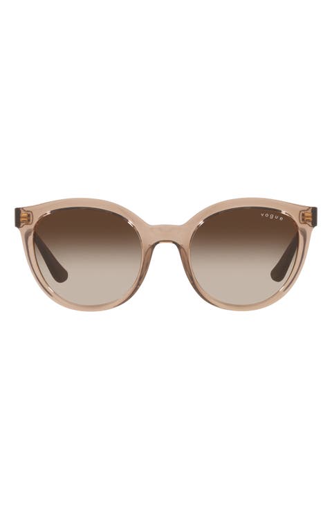 50mm Gradient Oval Sunglasses