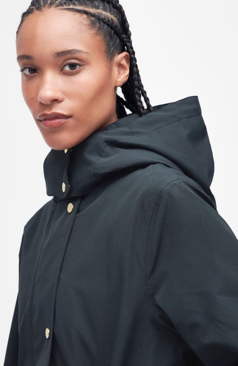 Barbour Lotte Hooded Waterproof Trench Coat, Alternate, color, 