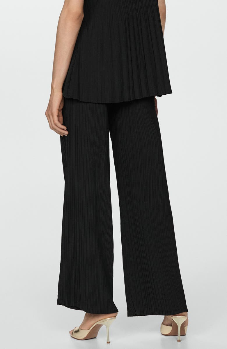 MANGO Pleated Wide Leg Pants, Alternate, color, 