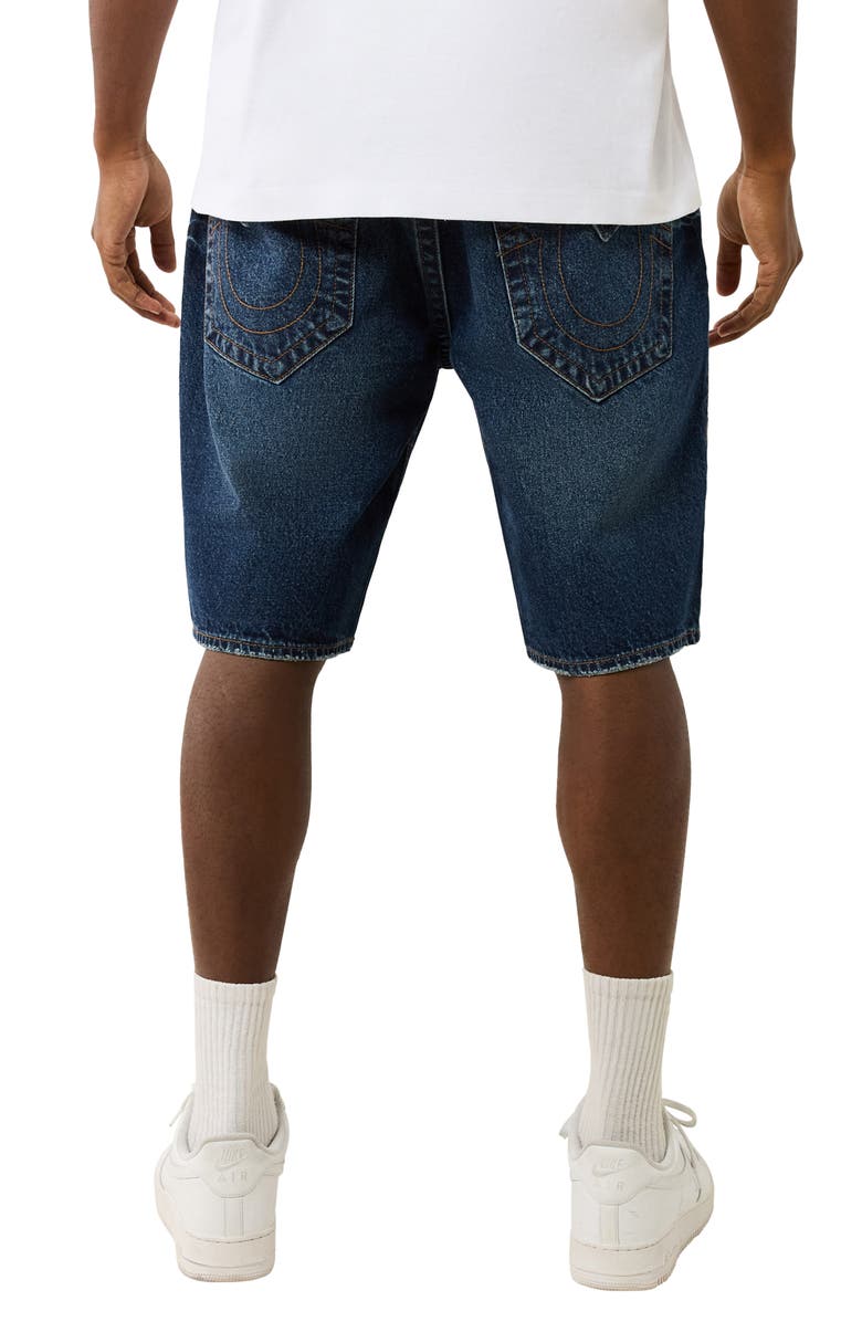 True Religion Bobby Flap Pocket Denim Shorts, Alternate, color, Indigo Traveler Dark Wash
