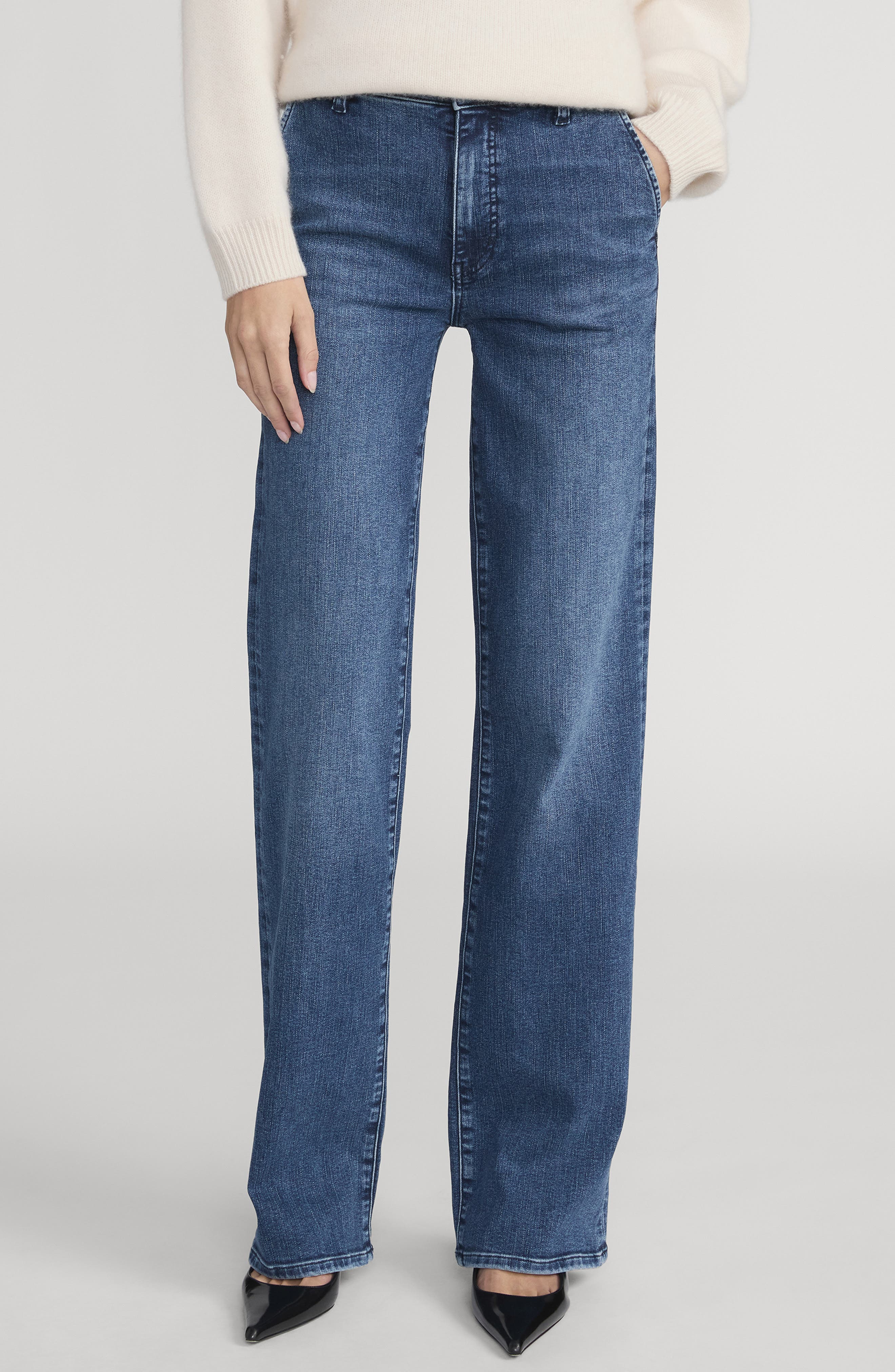 FRAME The High Waist Straight Leg Trouser Jeans