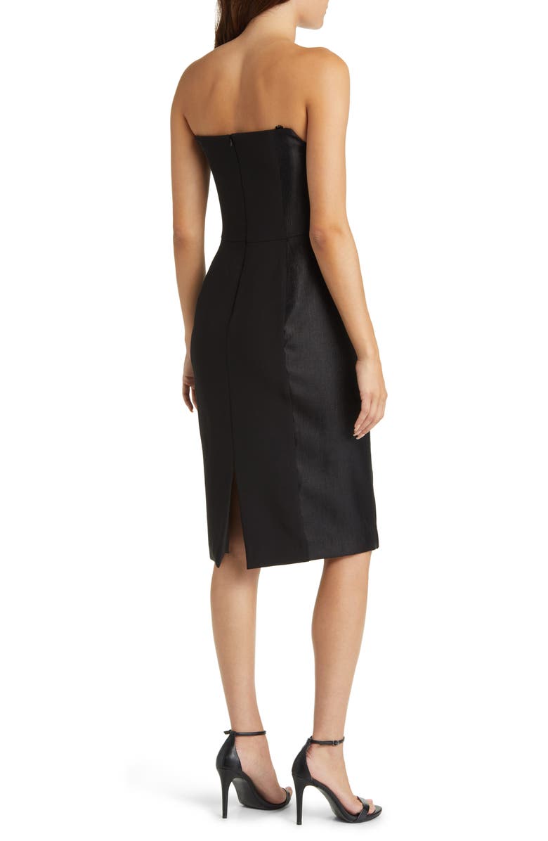 Black Halo Lena Strapless Cocktail Dress, Alternate, color, 