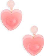 Leith Valentine's Day Resin Heart Drop Earrings