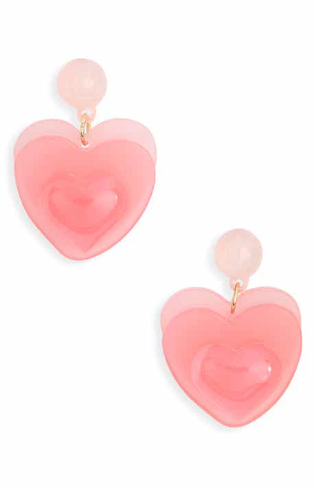 Leith Valentine's Day Resin Heart Drop Earrings
