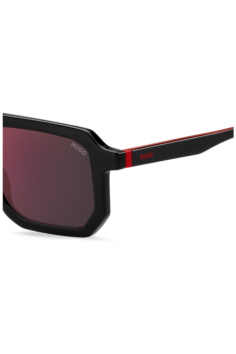 HG 1312/S Rectangular Sunglasses, Alternate, color, BLACK