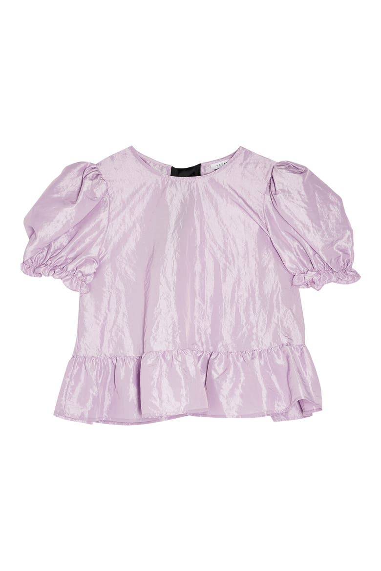 Bow Back Taffeta Blouse, Alternate, color, LILAC