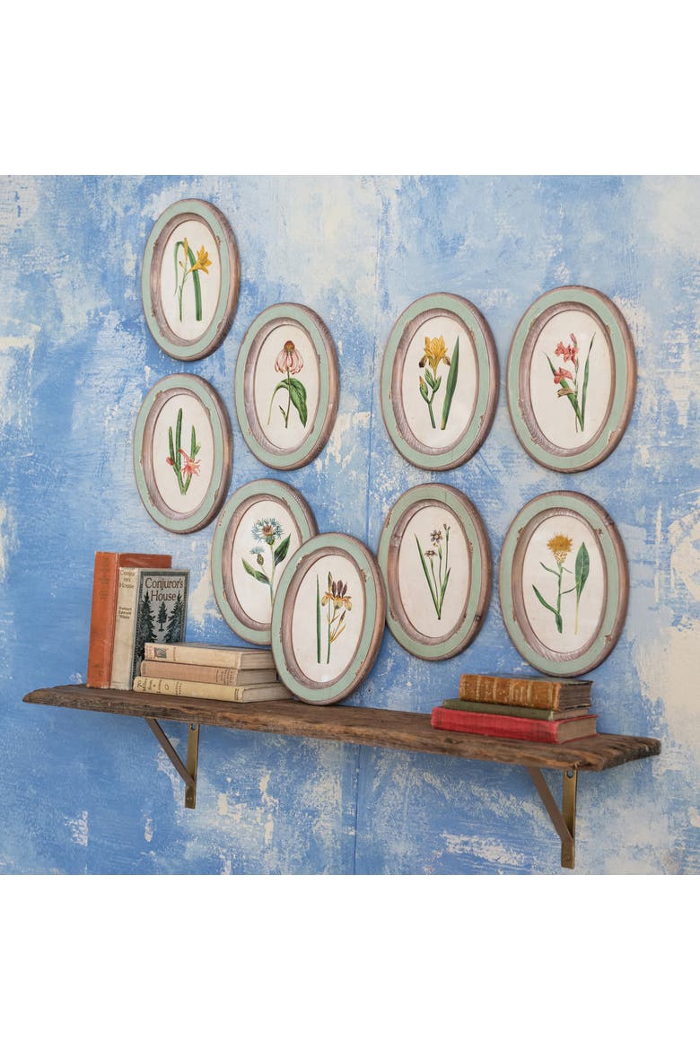 Wall Décor with Flowers, Alternate, color, Cream