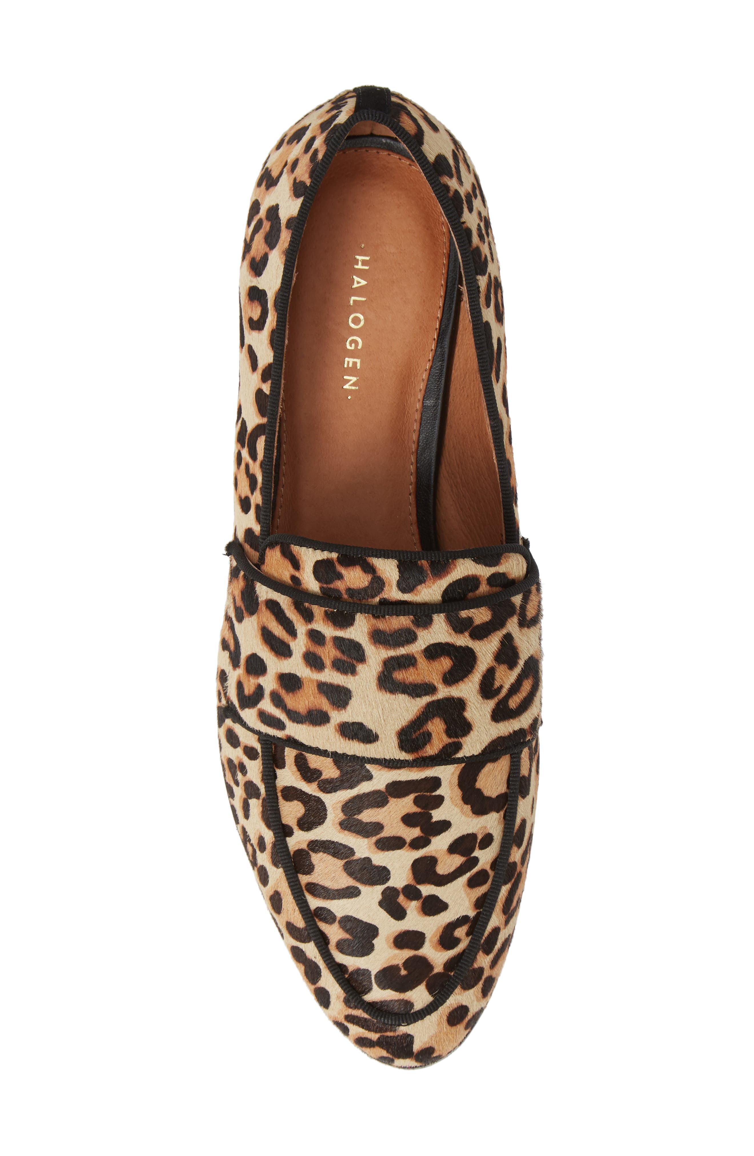 Emilia Genuine Calf Hair Loafer, Alternate, color, LEOPARD CALF HAIR