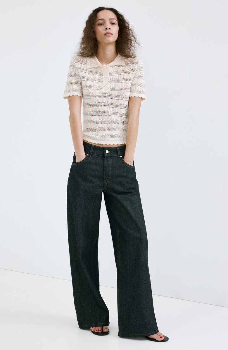MANGO Stripe Open Stitch Cardigan, Alternate, color,