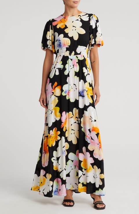 Ophelia Puff Sleeve Maxi Dress