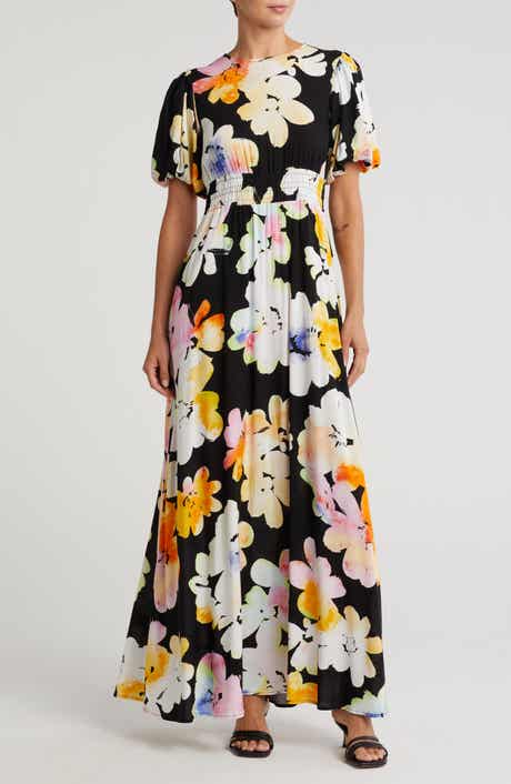 BY DESIGN Ophelia Puff Sleeve Maxi Dress