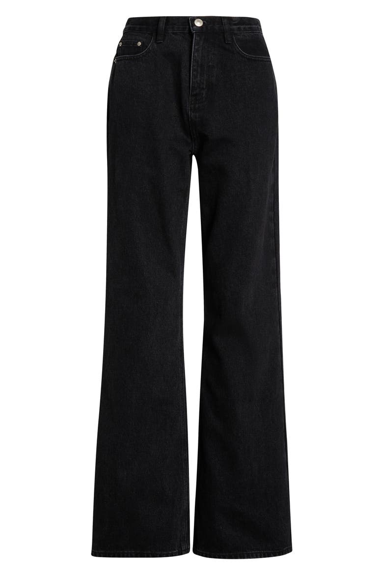 Maple High Waist Flare Leg Jeans, Alternate, color, BLACK