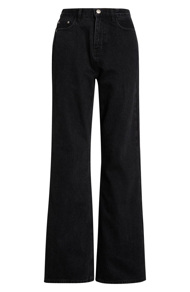 Princess Polly Maple High Waist Flare Leg Jeans, Alternate, color, Black