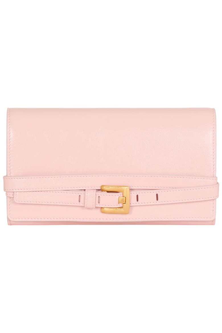Shuffle calfskin wallet with chain, Main, color, pink