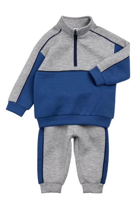 Kids' 2-Piece Half Zip Sweatshirt & Sweatpants Set