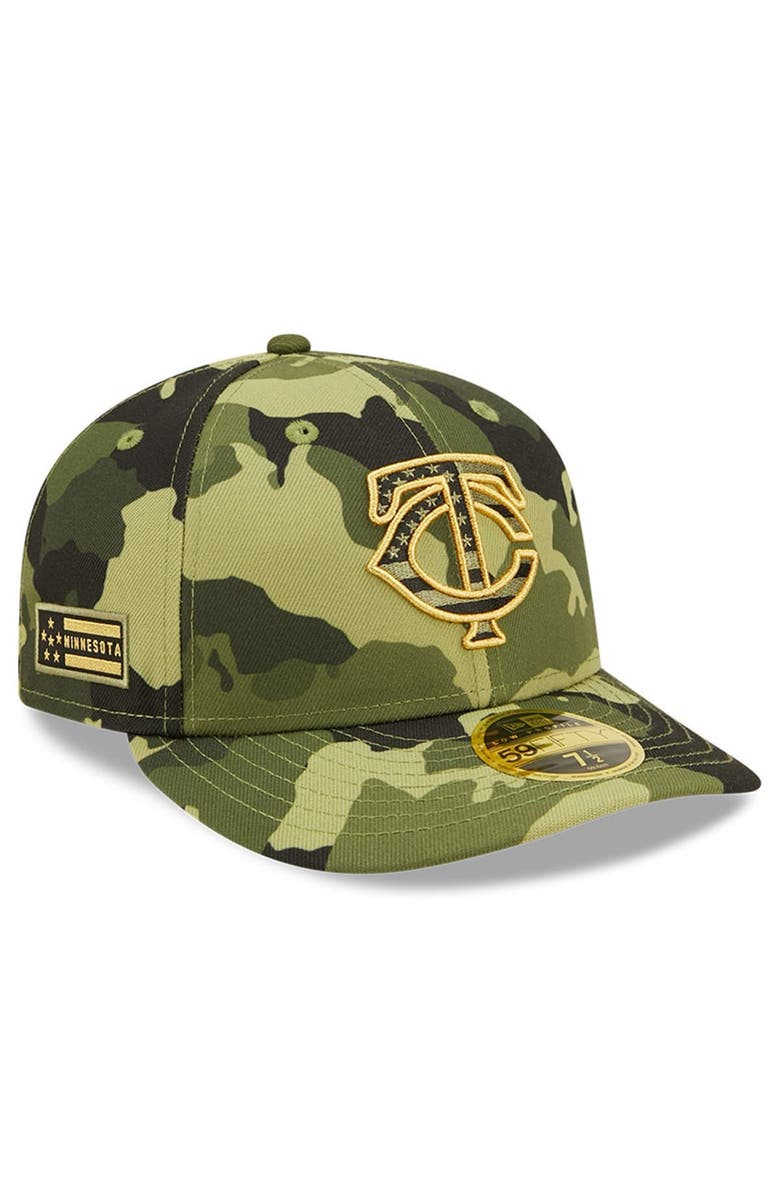 New Era Men's New Era Camo Minnesota Twins 2022 Armed Forces Day On-Field Low Profile 59FIFTY, Main, color,