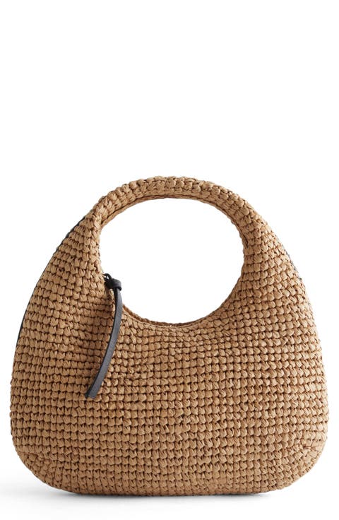 Small Straw Hobo Bag