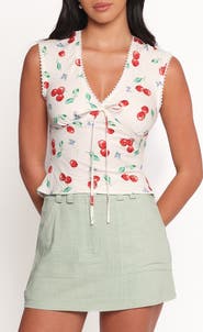Petal & Pup Morgan Cherry Print Sleeveless Top