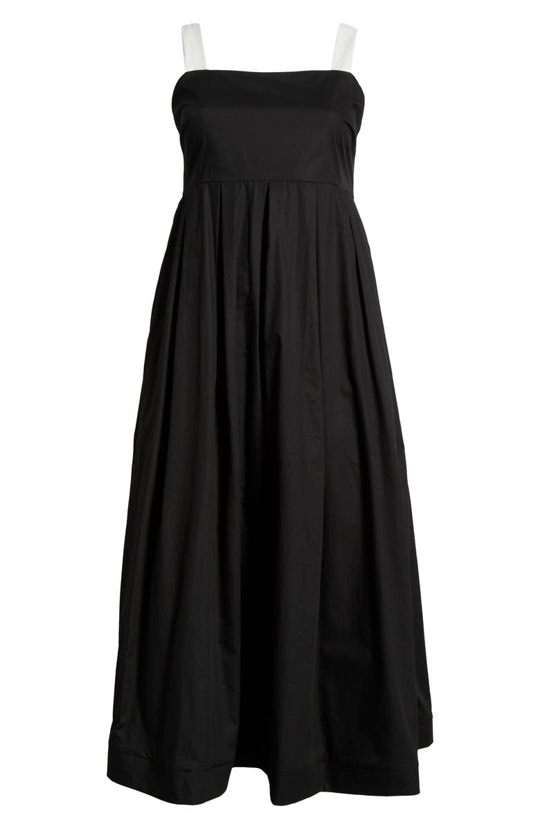 SUGARLIPS Roxy Smock Back Pleated Maxi Dress, Alternate, color, Black-White