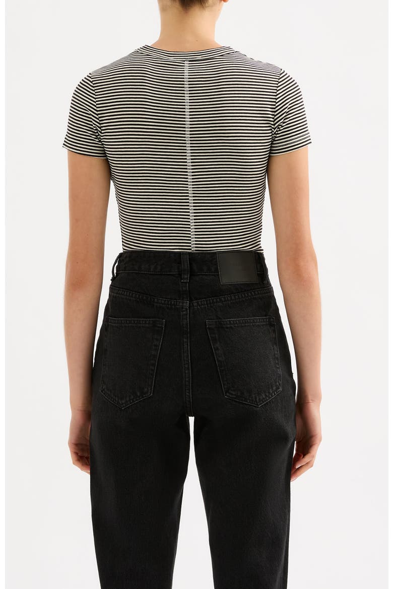 Baby Tee, Alternate, color, Black Stripe