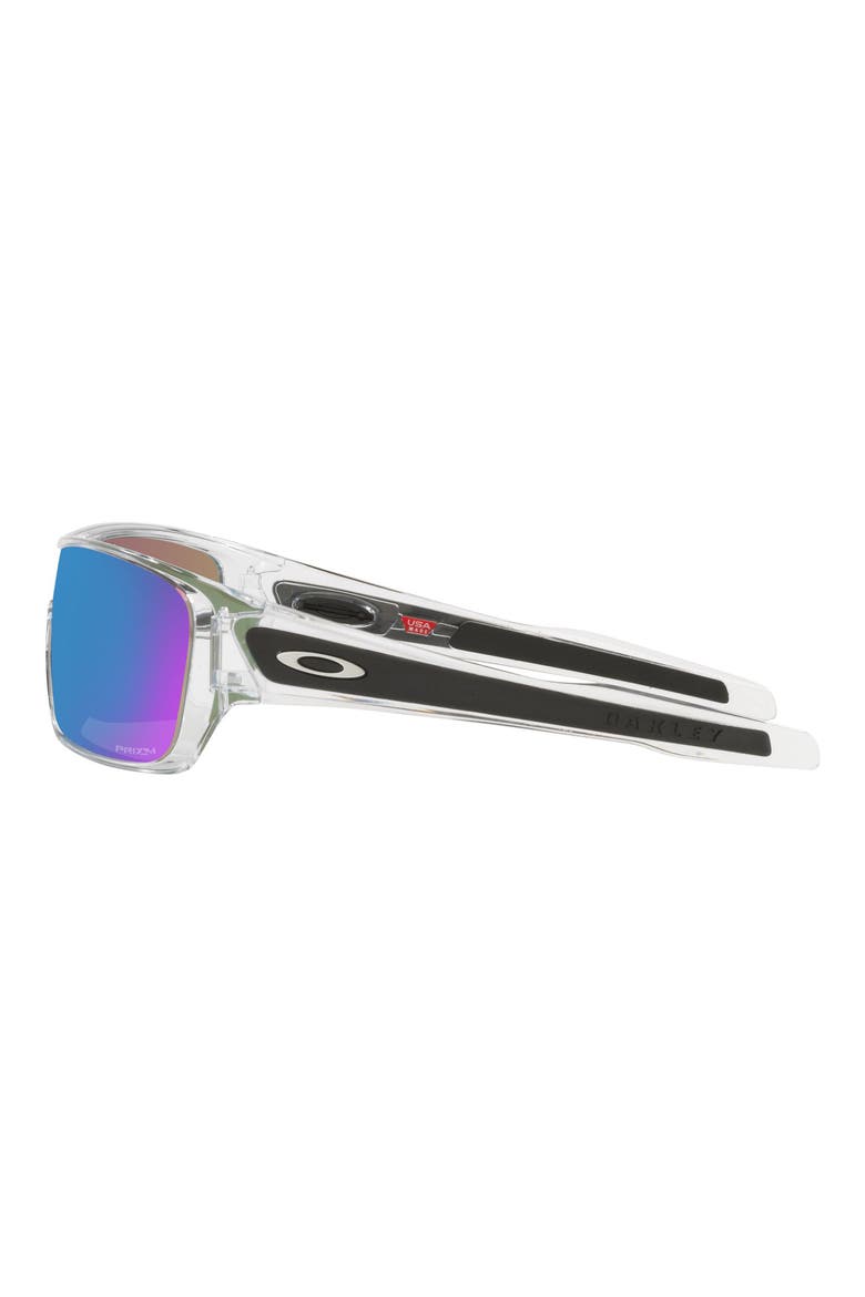 32mm Rectangular Sunglasses, Alternate, color, POLISHED CLEAR/ PRIZM SAPPHIRE