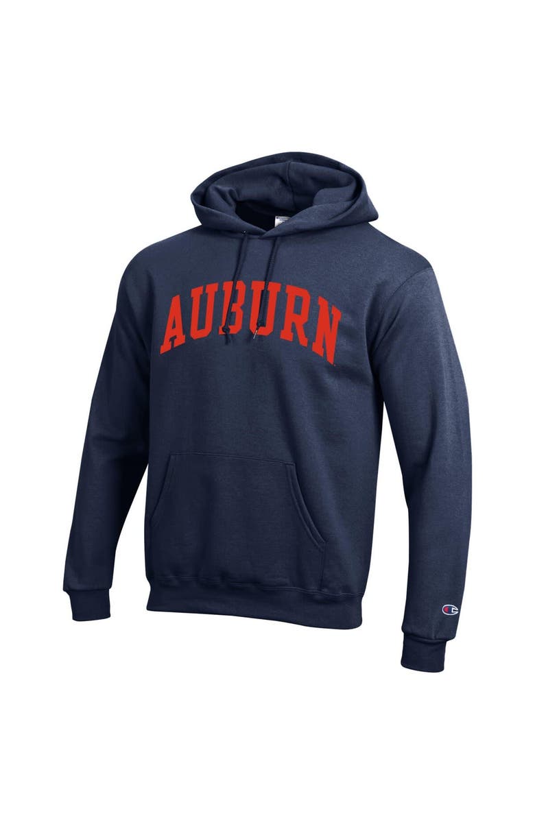 Champion Men's Champion  Navy Auburn Tigers Basic Arch Fleece Pullover Hoodie, Alternate, color, Navy