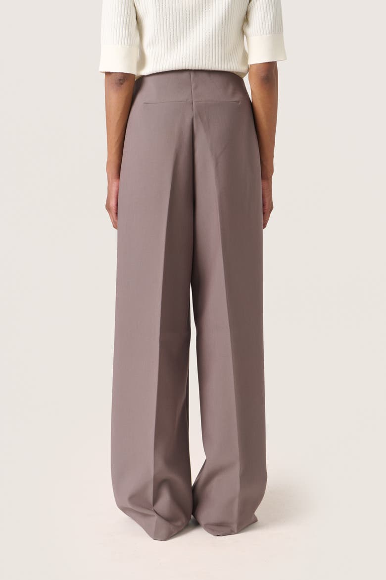 Corinne High-Waisted Wide Legs Trousers, Alternate, color, Dark Gull Gray