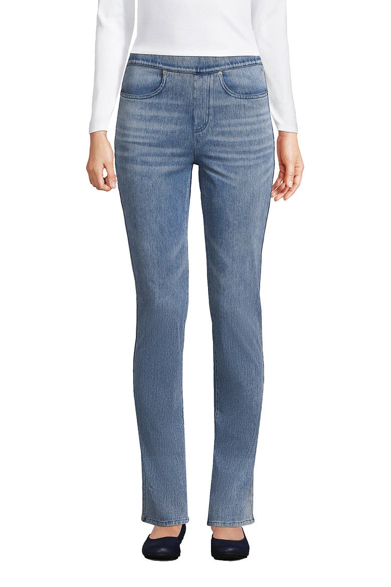 Starfish High Rise Knit Denim Straight Jeans, Alternate, color, Light Brook
