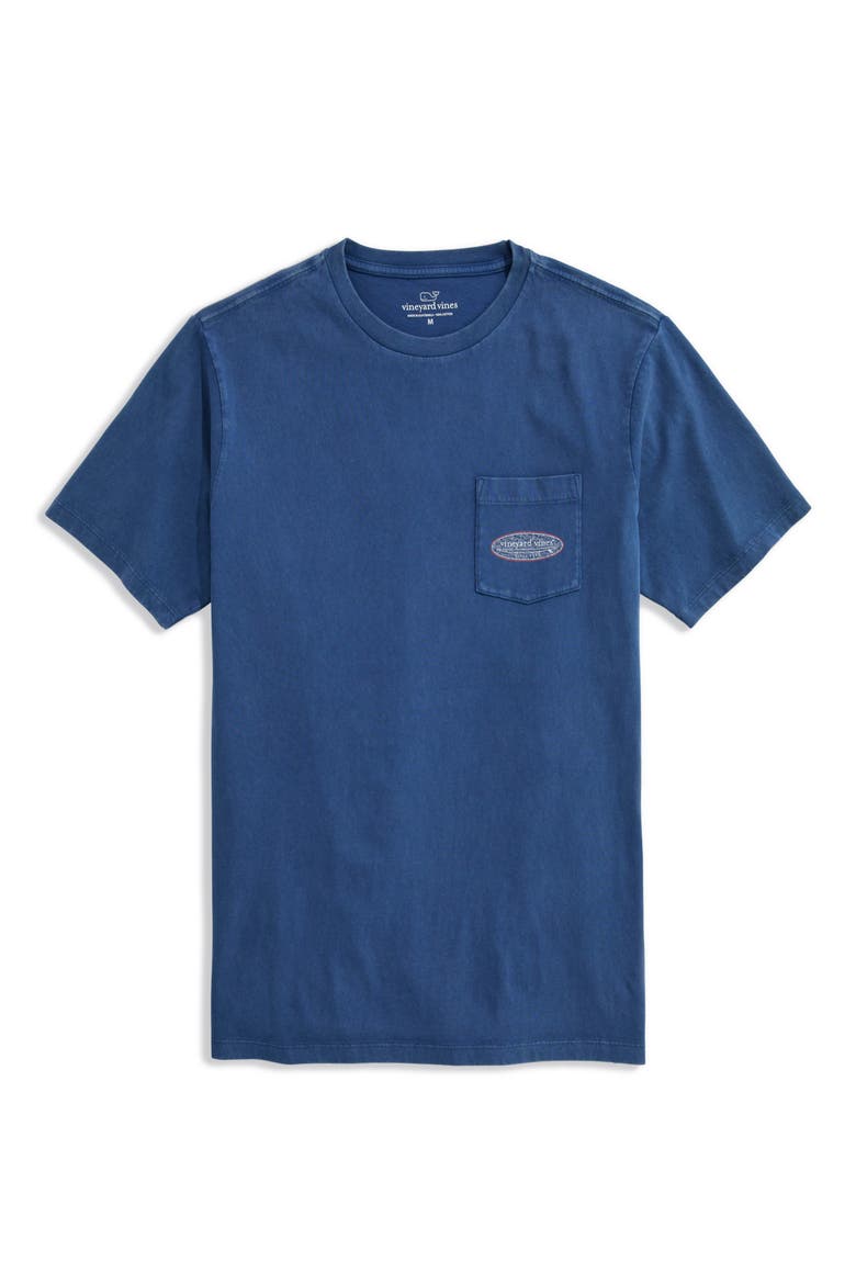 Wave Graphic Pocket T-Shirt, Main, color, MOONSHINE