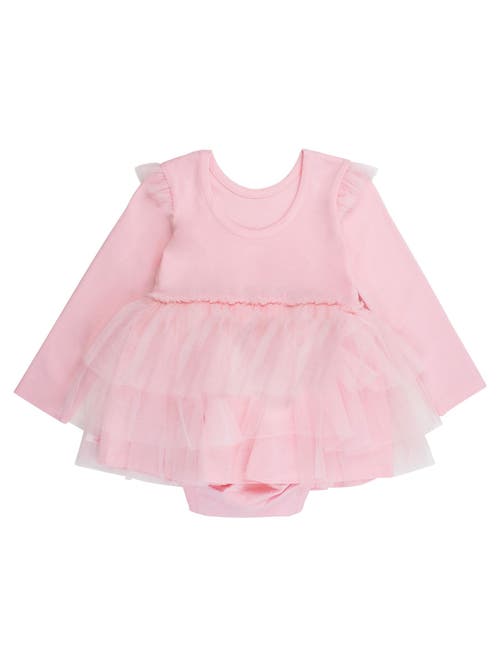 Rufflebutts Baby Girls Flutter Tulle Long Sleeve Twirl Romper In Pattern