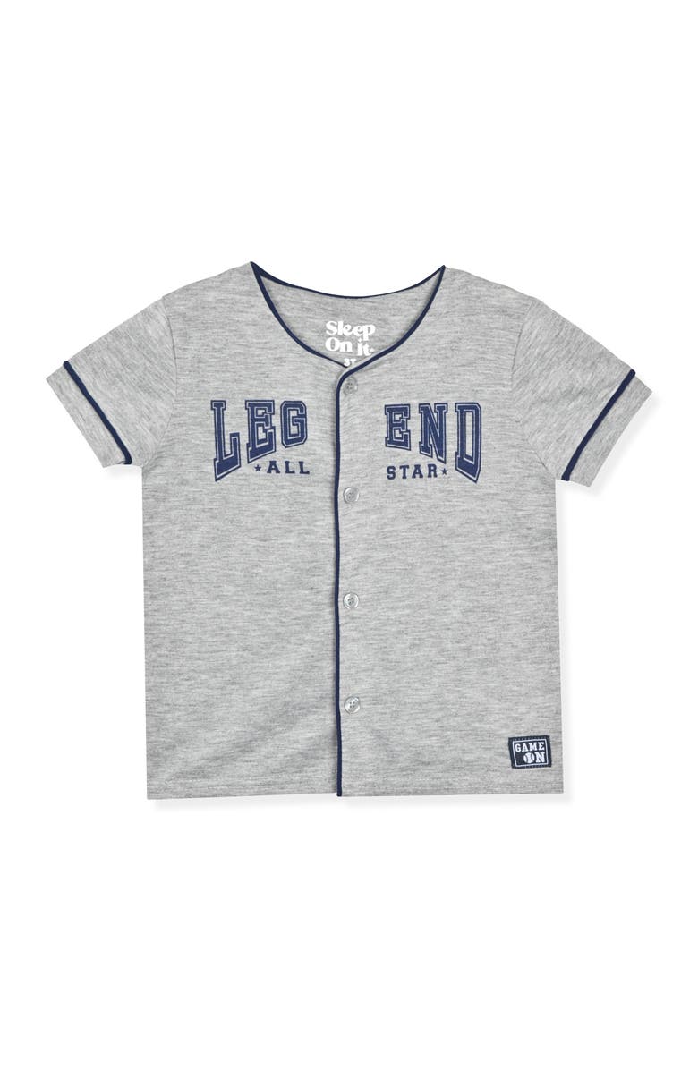 SLEEP ON IT <p>Kids' Legend Baseball Pajamas <\/p>, Alternate, color, Gray