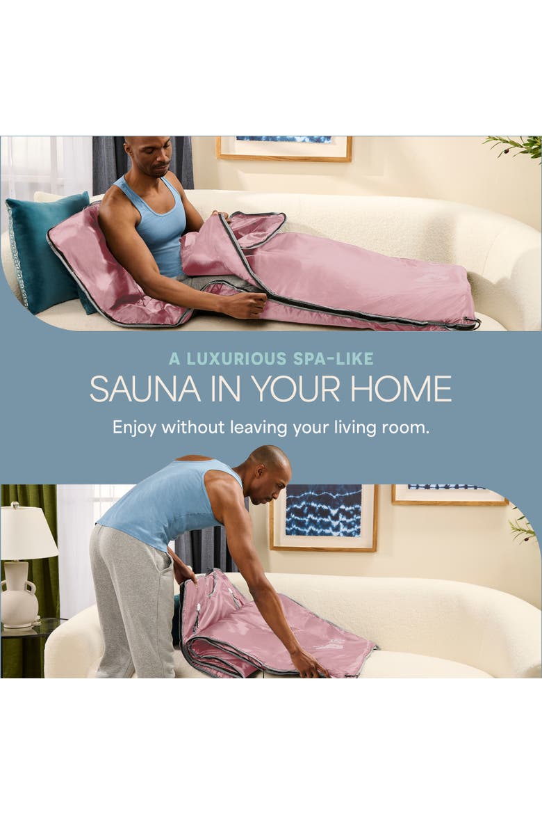 BioRemedy Infrared Sauna Blanket Portable Full Body Detox & Relaxation, Alternate, color, Pink