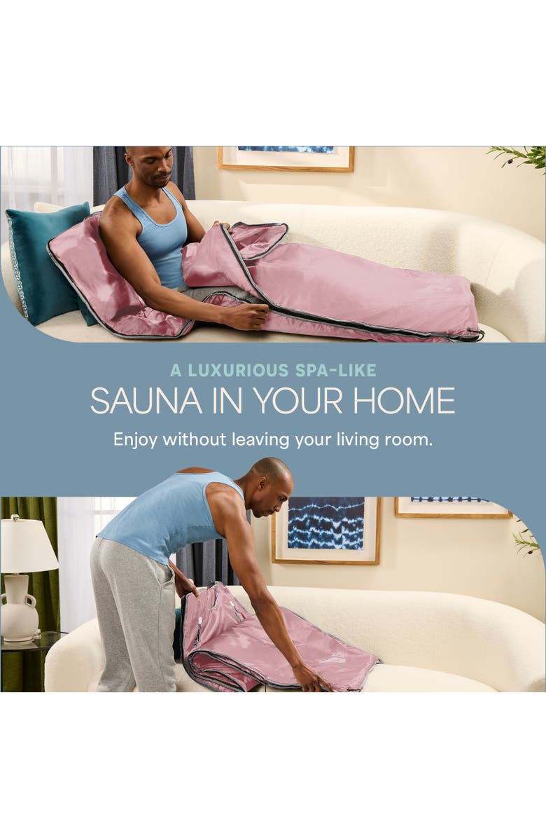Lifepro BioRemedy Infrared Sauna Blanket Portable Full Body Detox & Relaxation, Alternate, color, Pink