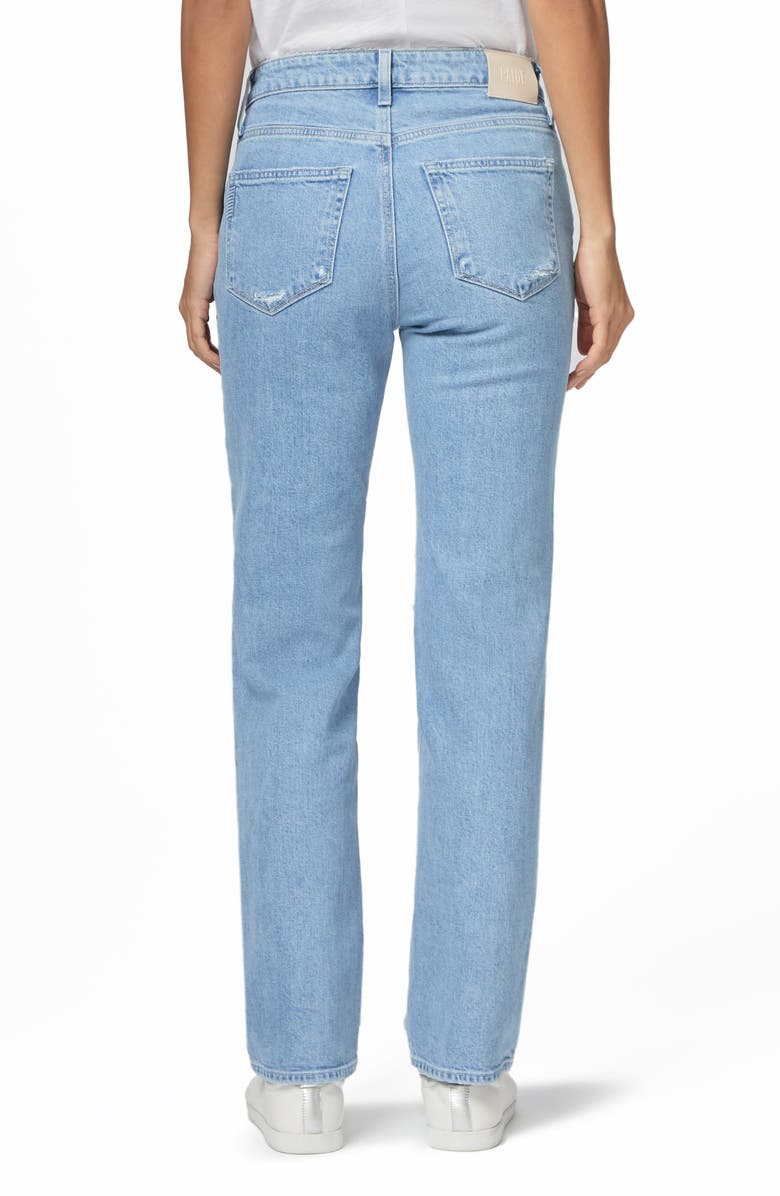 PAIGE Noella Ripped High Waist Relaxed Straight Leg Jeans, Alternate, color, 