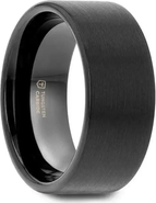 Larson Jewelers San Antonio Flat Tungsten Carbide Band With Brushed Finish