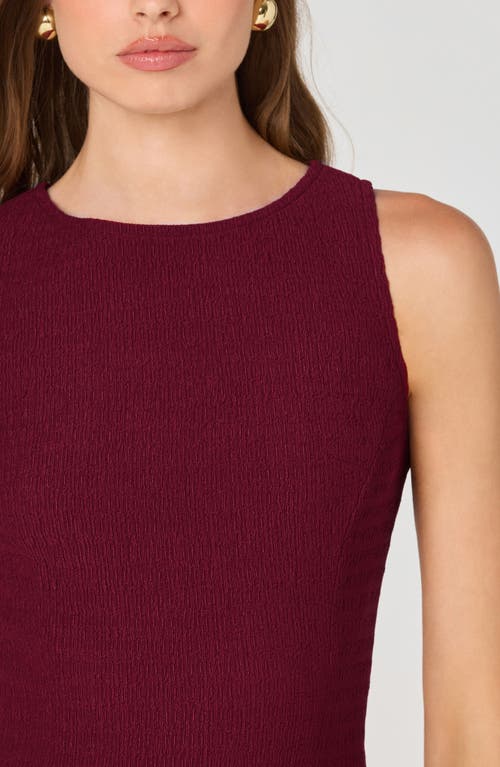 Astr The Label Textured Knit Sheath Minidress In Burgundy