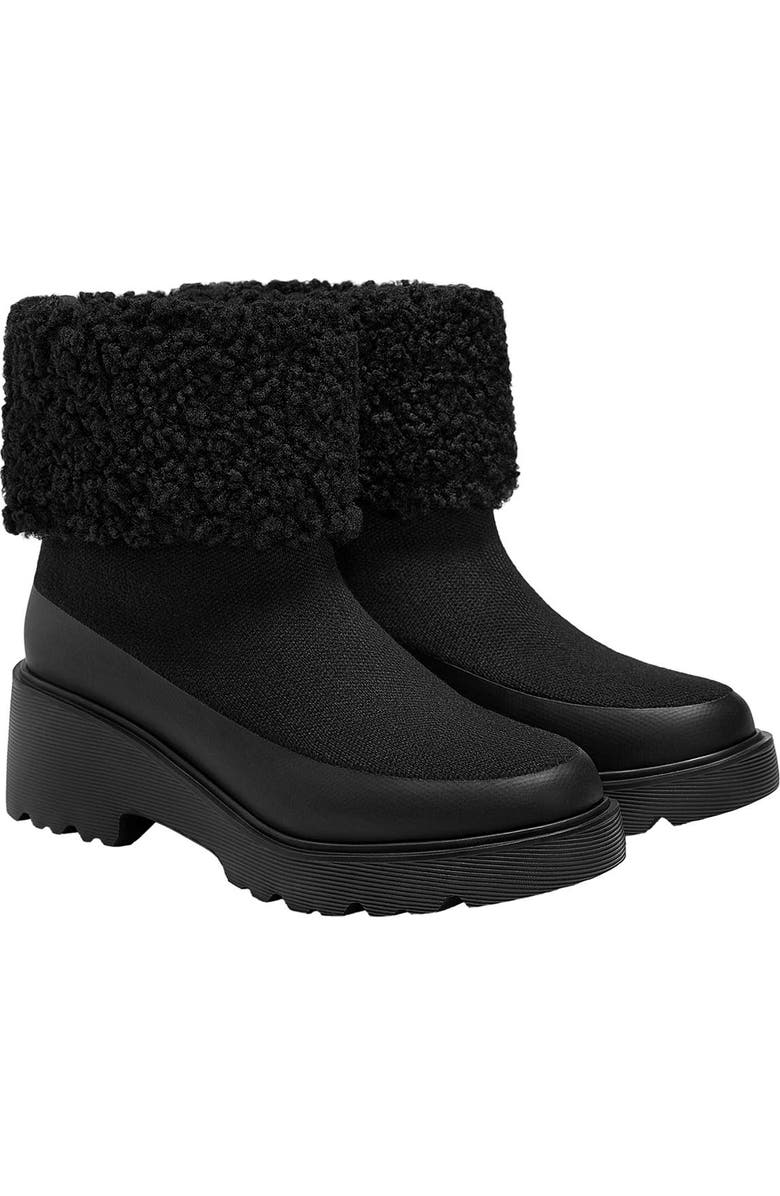 VIVAIA Faux Fur Platform Chunky Wedge Boots, Main, color, Black