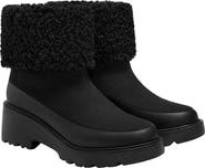 VIVAIA Faux Fur Platform Chunky Wedge Boots