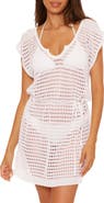 Becca Playa Open Stitch Cover-Up Minidress