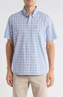 Brooks Brothers Sport Fit Plaid Short Sleeve Button-Down Shirt