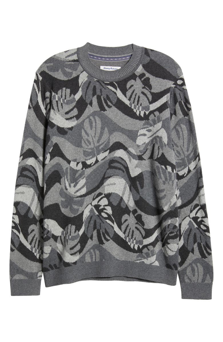 Tommy Bahama Monstera Camo Crewneck Sweater, Alternate, color, 